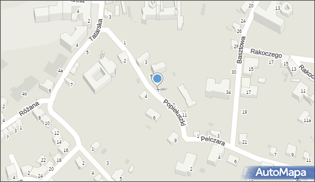 Przemyśl, Popiełuszki Jerzego, bł. ks., 7, mapa Przemyśla