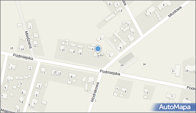 Przyborki, Podmiejska, 2, mapa Przyborki