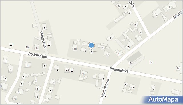 Przyborki, Podmiejska, 6, mapa Przyborki
