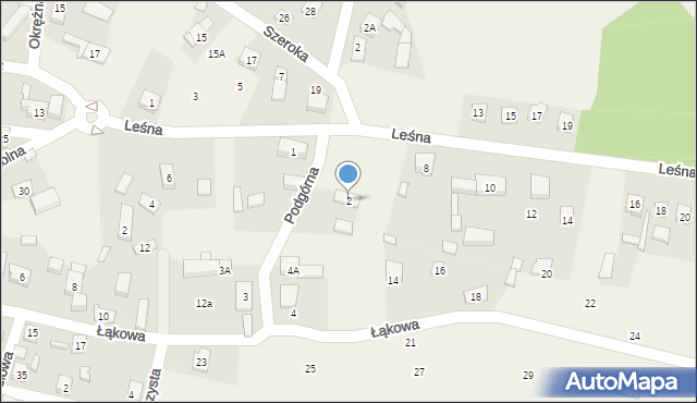 Przyborów, Podgórna, 2, mapa Przyborów