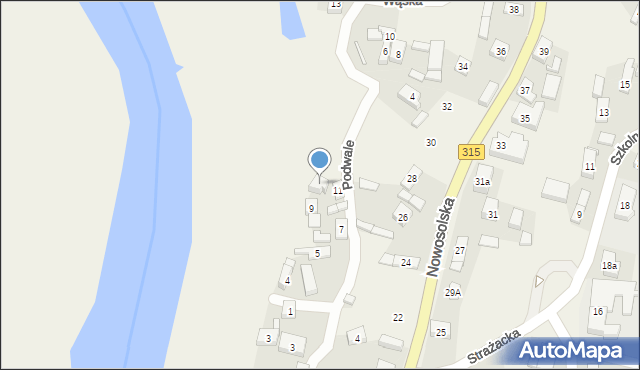 Przyborów, Podwale, 11a, mapa Przyborów