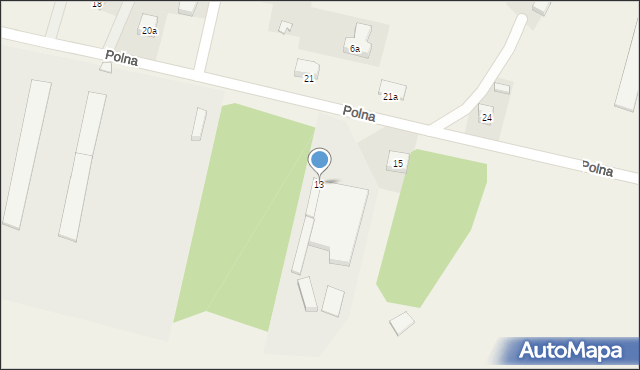 Przyborów, Polna, 13, mapa Przyborów