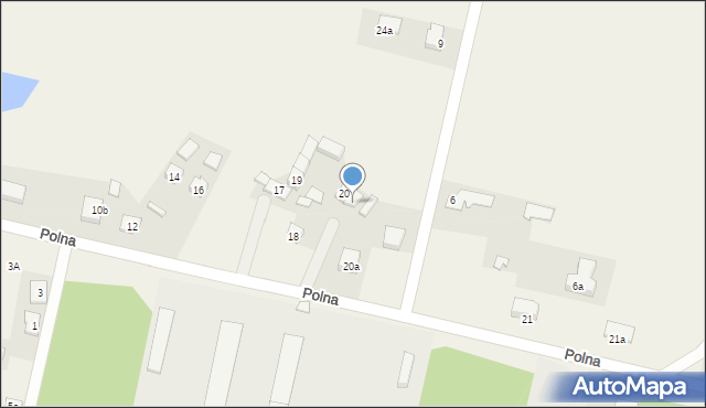 Przyborów, Polna, 20b, mapa Przyborów