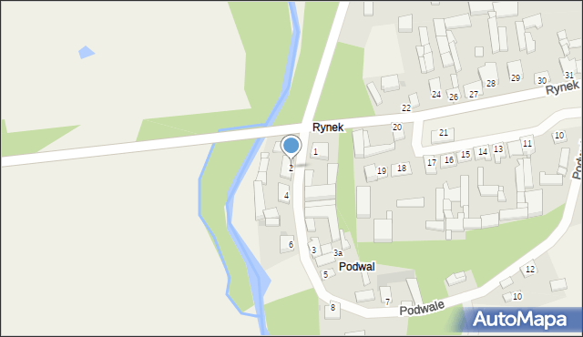 Przybyszew, Podwale, 2, mapa Przybyszew