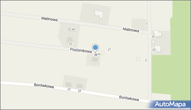 Przybyszewo, Poziomkowa, 18, mapa Przybyszewo