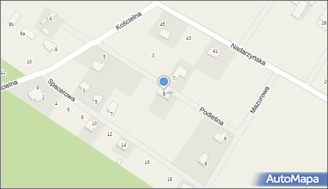 Przypki, Podleśna, 6, mapa Przypki