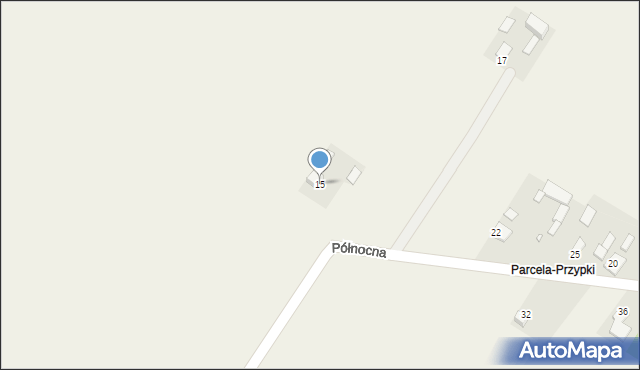 Przypki, Północna, 15, mapa Przypki