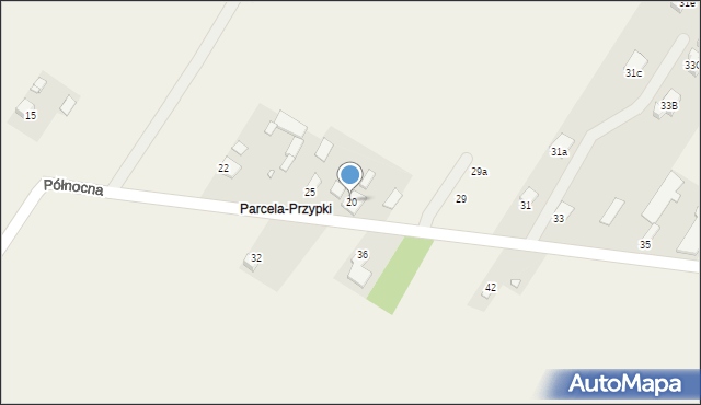 Przypki, Północna, 20, mapa Przypki