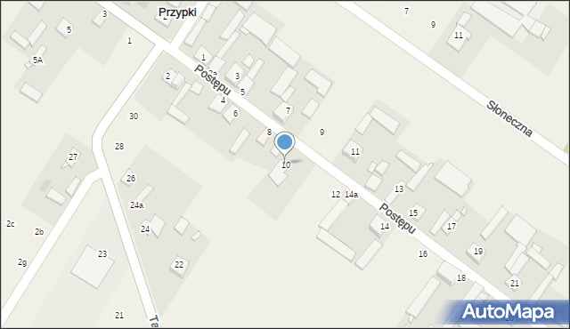 Przypki, Postępu, 10, mapa Przypki