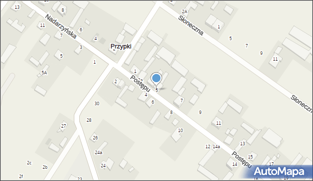 Przypki, Postępu, 5, mapa Przypki