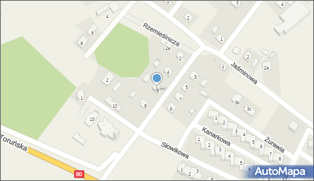 Przysiek, Popiełuszki Jerzego, bł. ks., 6, mapa Przysiek