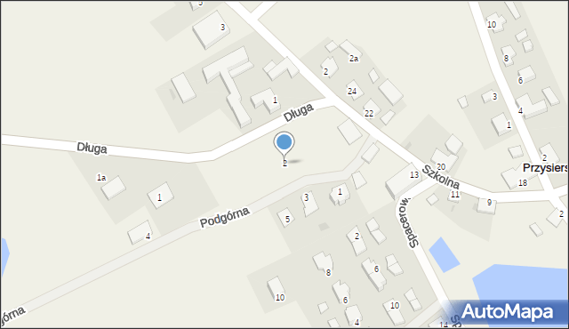 Przysiersk, Podgórna, 2, mapa Przysiersk