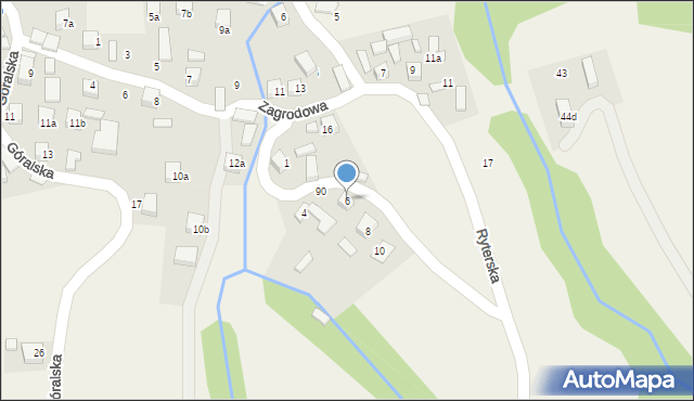Przysietnica, Polna, 6, mapa Przysietnica