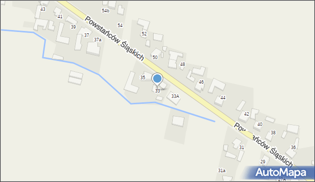 Przystajń, Powstańców Śląskich, 33, mapa Przystajń
