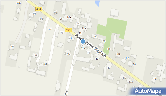 Przystajń, Powstańców Śląskich, 71a, mapa Przystajń