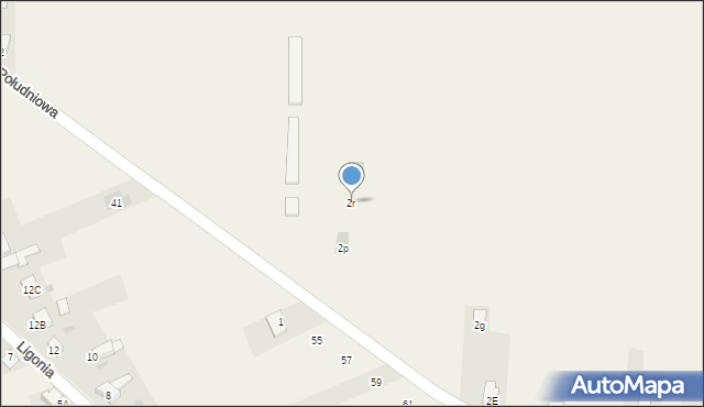 Przyszowice, Południowa, 2r, mapa Przyszowice