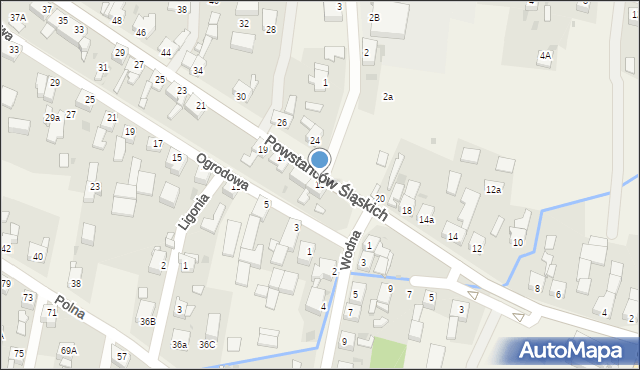 Przyszowice, Powstańców Śląskich, 13, mapa Przyszowice