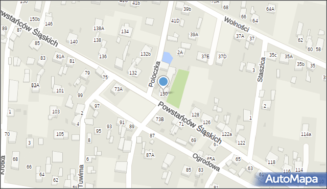 Przyszowice, Powstańców Śląskich, 130, mapa Przyszowice