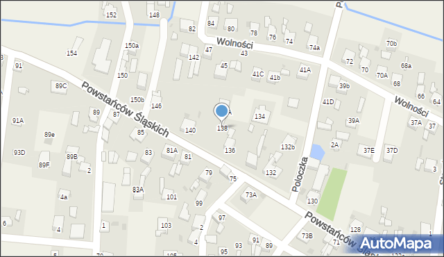 Przyszowice, Powstańców Śląskich, 138, mapa Przyszowice