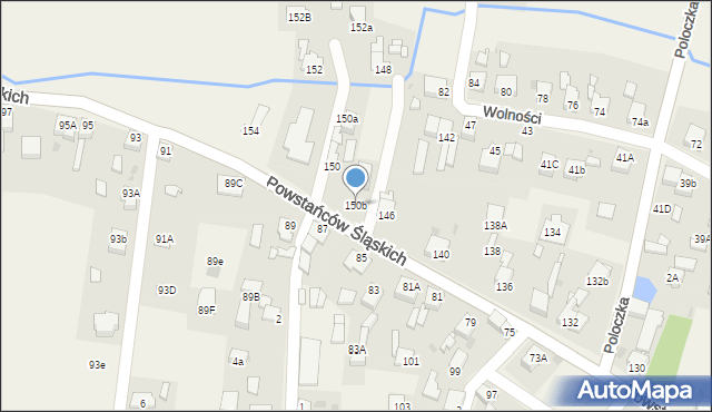 Przyszowice, Powstańców Śląskich, 150b, mapa Przyszowice