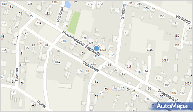 Przyszowice, Powstańców Śląskich, 67, mapa Przyszowice