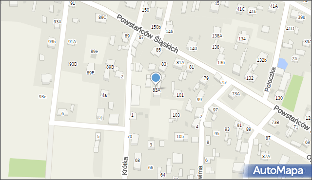 Przyszowice, Powstańców Śląskich, 83A, mapa Przyszowice