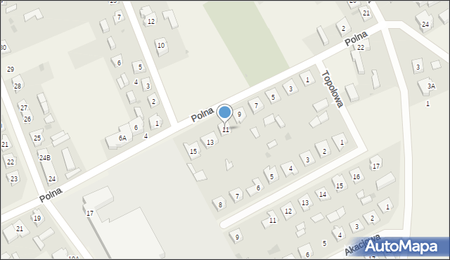 Przytoczna, Polna, 11, mapa Przytoczna
