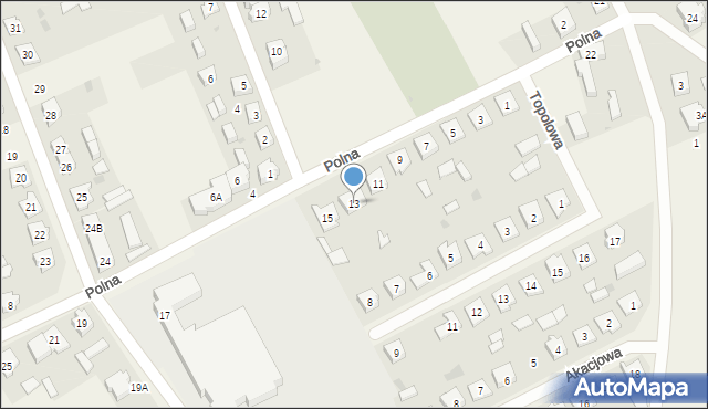 Przytoczna, Polna, 13, mapa Przytoczna