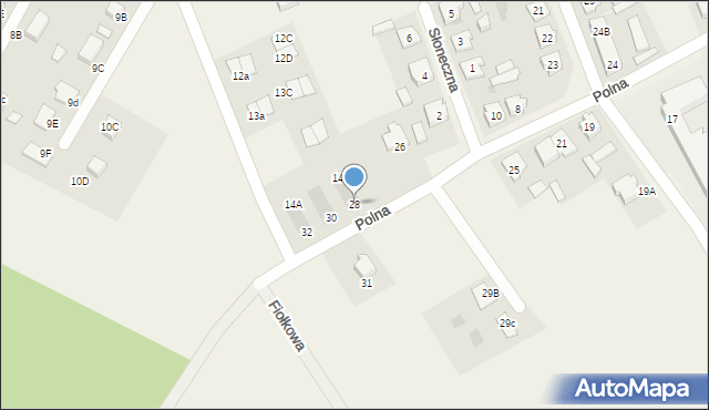 Przytoczna, Polna, 28, mapa Przytoczna