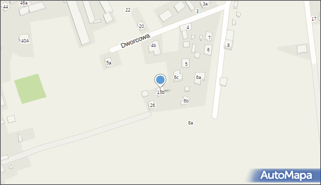 Psary, Powstańców, 13b, mapa Psary