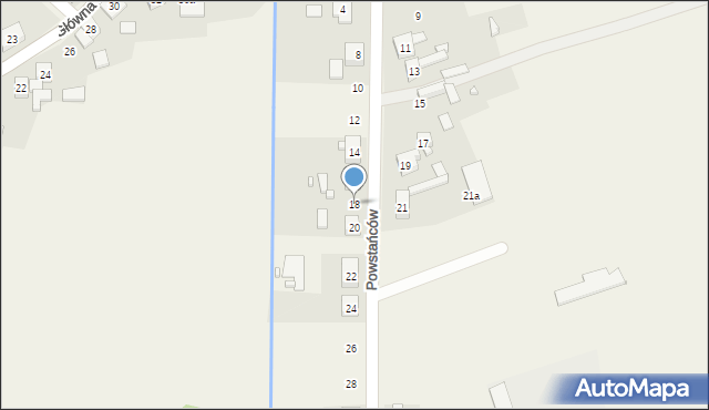 Psary, Powstańców, 18, mapa Psary