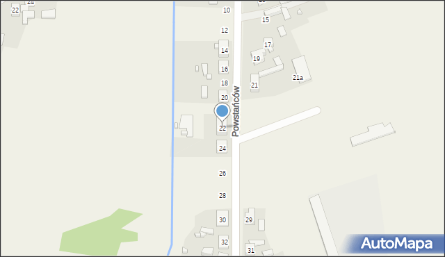 Psary, Powstańców, 22, mapa Psary