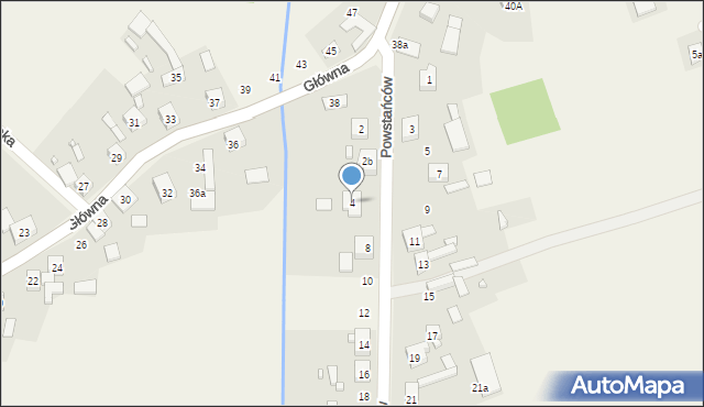 Psary, Powstańców, 4, mapa Psary