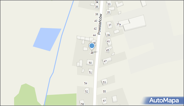 Psary, Powstańców, 48, mapa Psary