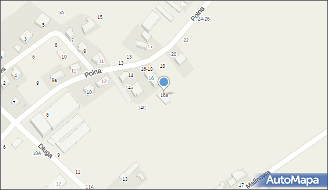 Psary, Polna, 16a, mapa Psary