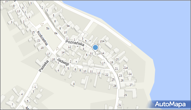 Pszczew, Poznańska, 13, mapa Pszczew