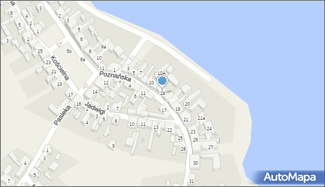 Pszczew, Poznańska, 14, mapa Pszczew