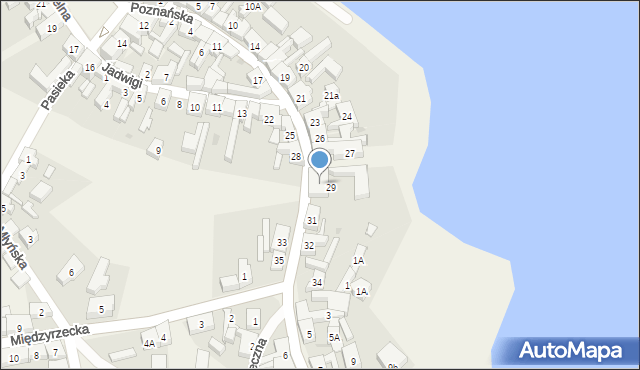 Pszczew, Poznańska, 30, mapa Pszczew