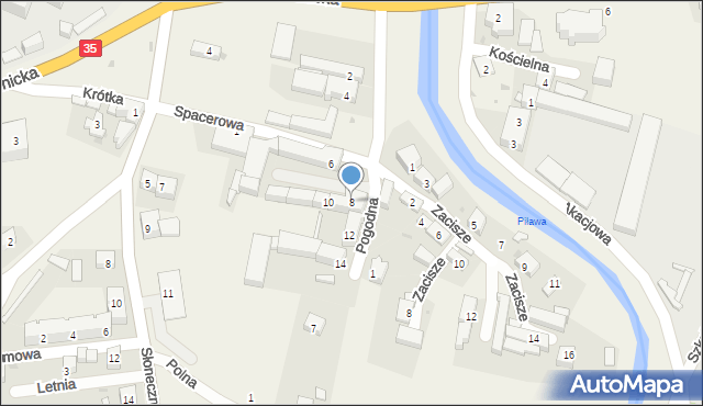 Pszenno, Pogodna, 8, mapa Pszenno
