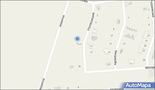 Pszenno, Porzeczkowa, 18, mapa Pszenno