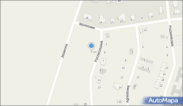Pszenno, Porzeczkowa, 6, mapa Pszenno