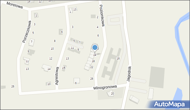 Pszenno, Poziomkowa, 14, mapa Pszenno