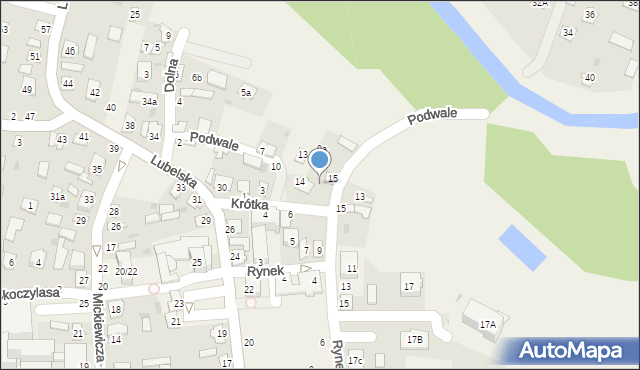 Puchaczów, Podwale, 16, mapa Puchaczów