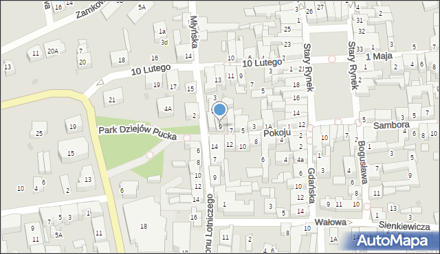 Puck, Pokoju, 9, mapa Puck