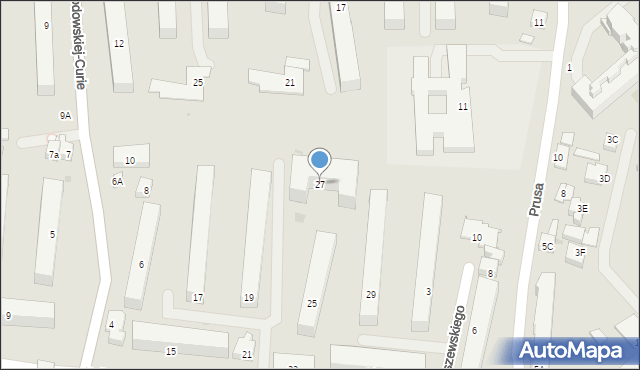 Puławy, Polna, 27, mapa Puław