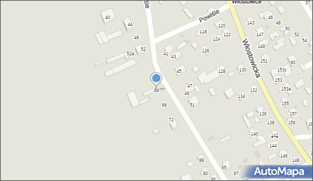 Puławy, Powiśle, 64, mapa Puław