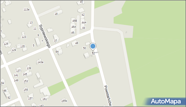 Puławy, Powstańców Listopadowych, 52, mapa Puław