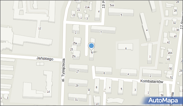 Pułtusk, Podchorążych, 5, mapa Pułtusk