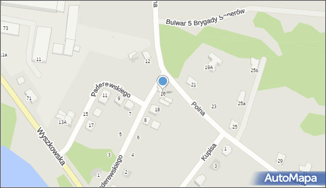 Pułtusk, Polna, 16, mapa Pułtusk