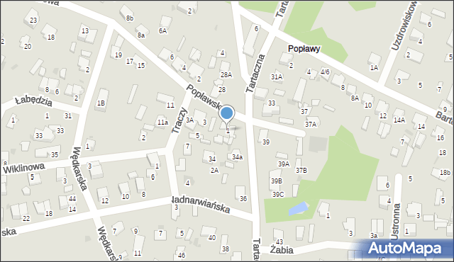 Pułtusk, Popławska, 1, mapa Pułtusk